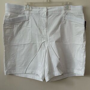 Kim Rogers Women’s Size 18‎ White Comfort Waist Half Elastic Stretch Shorts